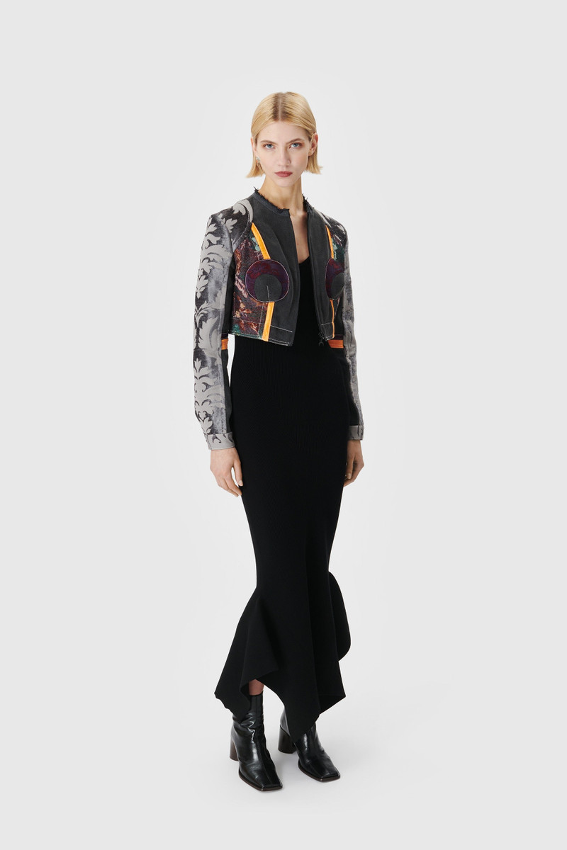 Marine Serre Regenerated Floral Tapestries Cropped Jacket outlook