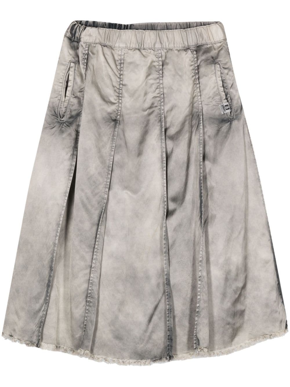 pleated denim skirt - 1
