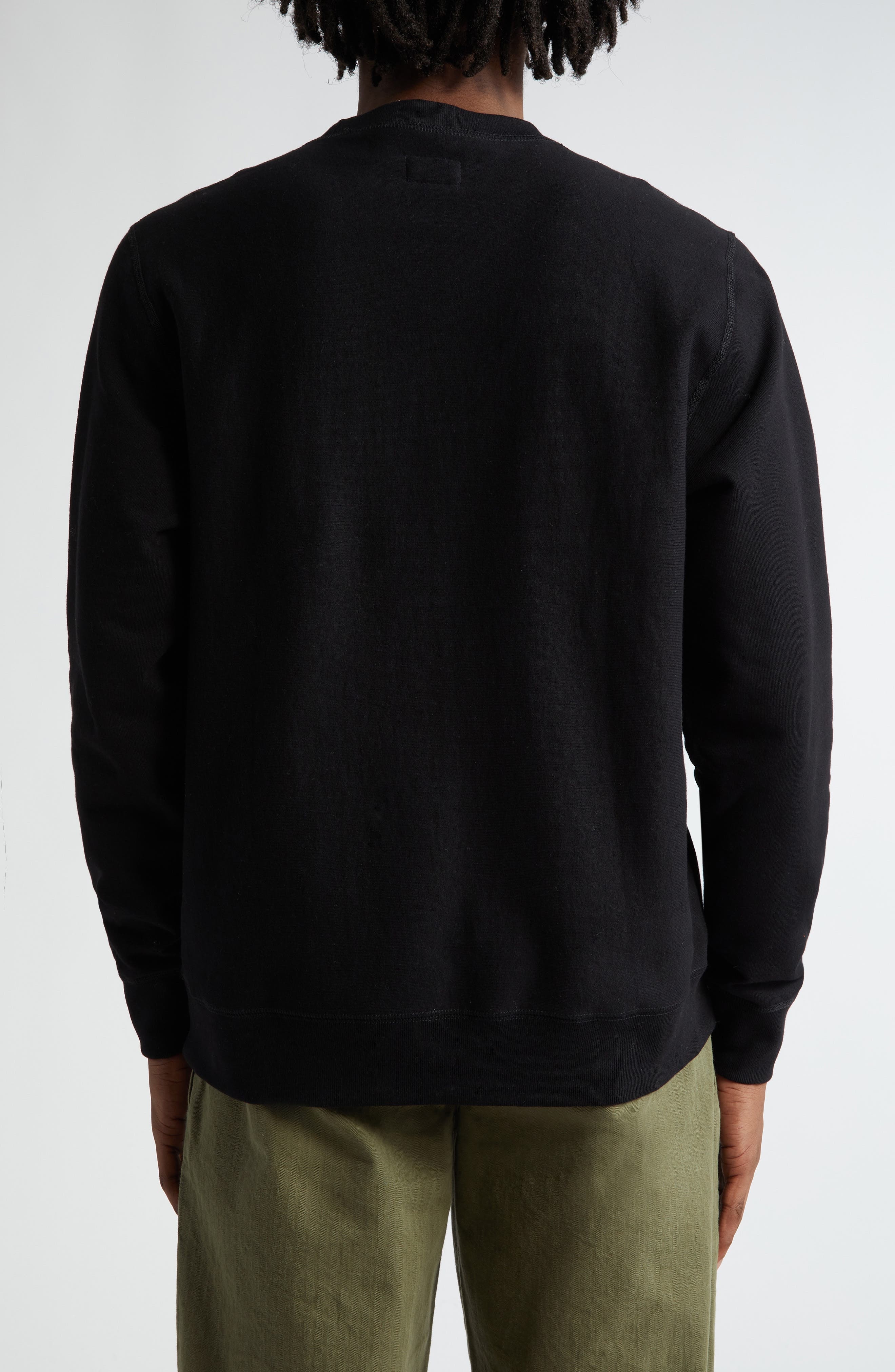 Noah Classic Cotton French Terry Crewneck Sweatshirt in Black at Nordstrom - 2