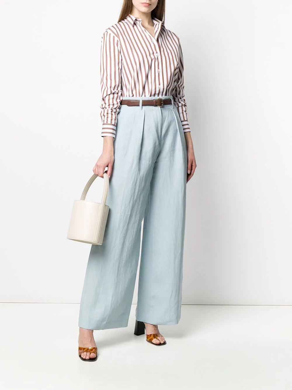 high-waisted wide-leg trousers - 2