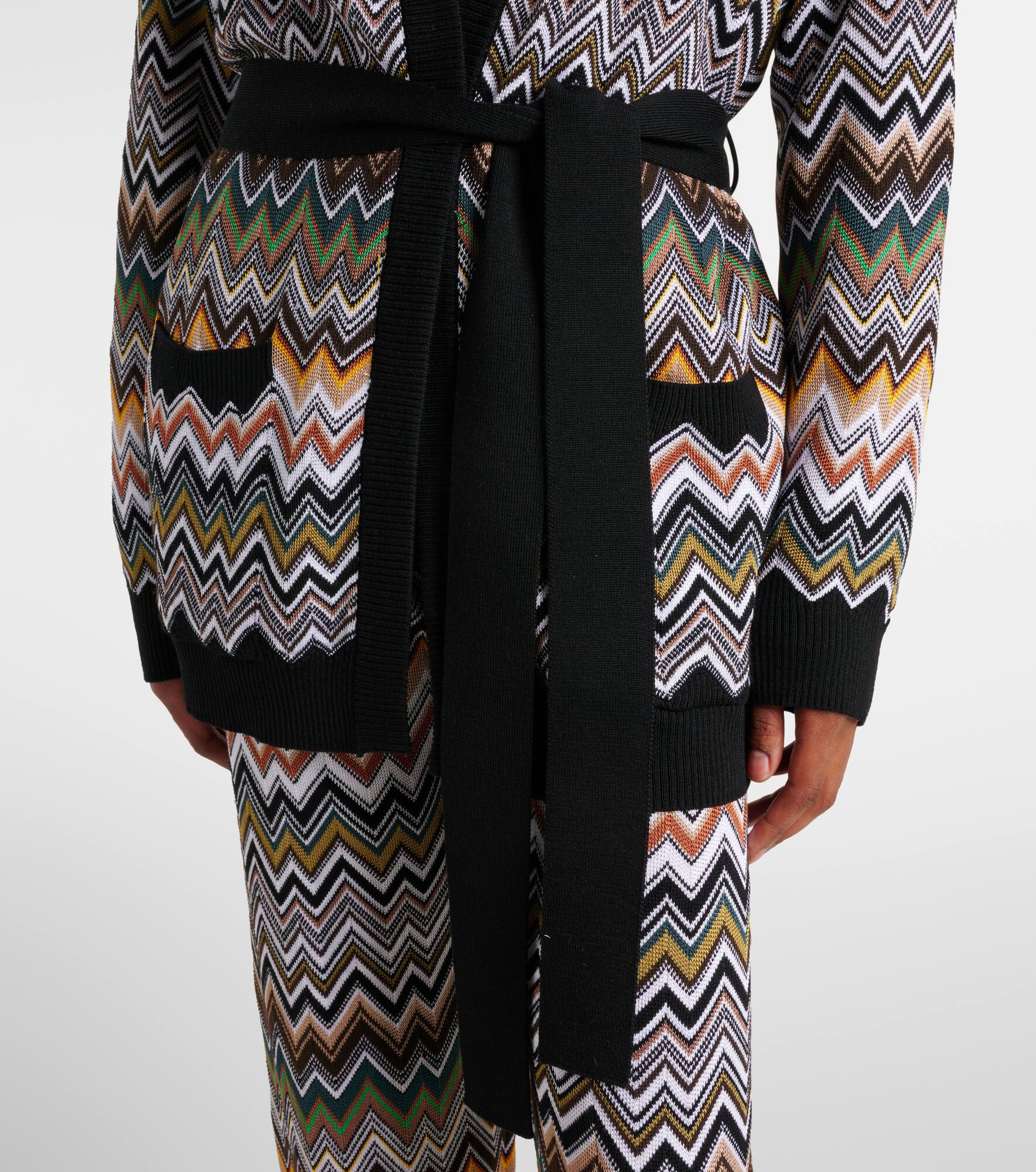 Zigzag belted cardigan - 5