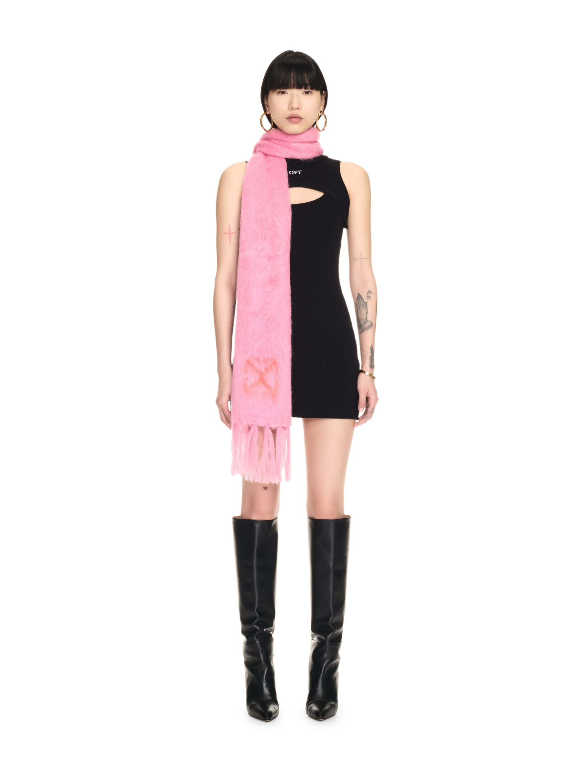 Pink Mohair Scarf - 3