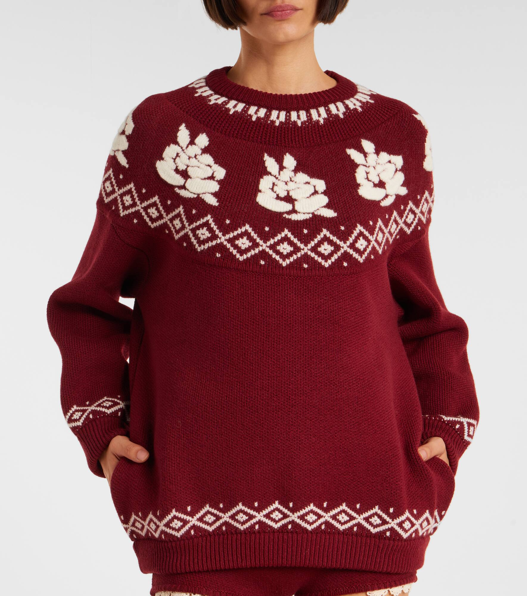 Patterned wool sweater - 6
