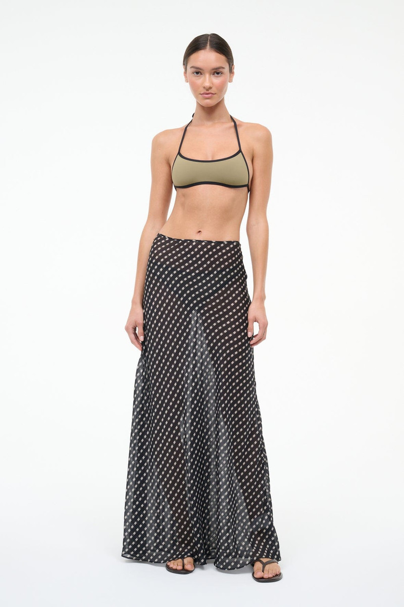 STAUD VELMA SKIRT BLACK GEO 6