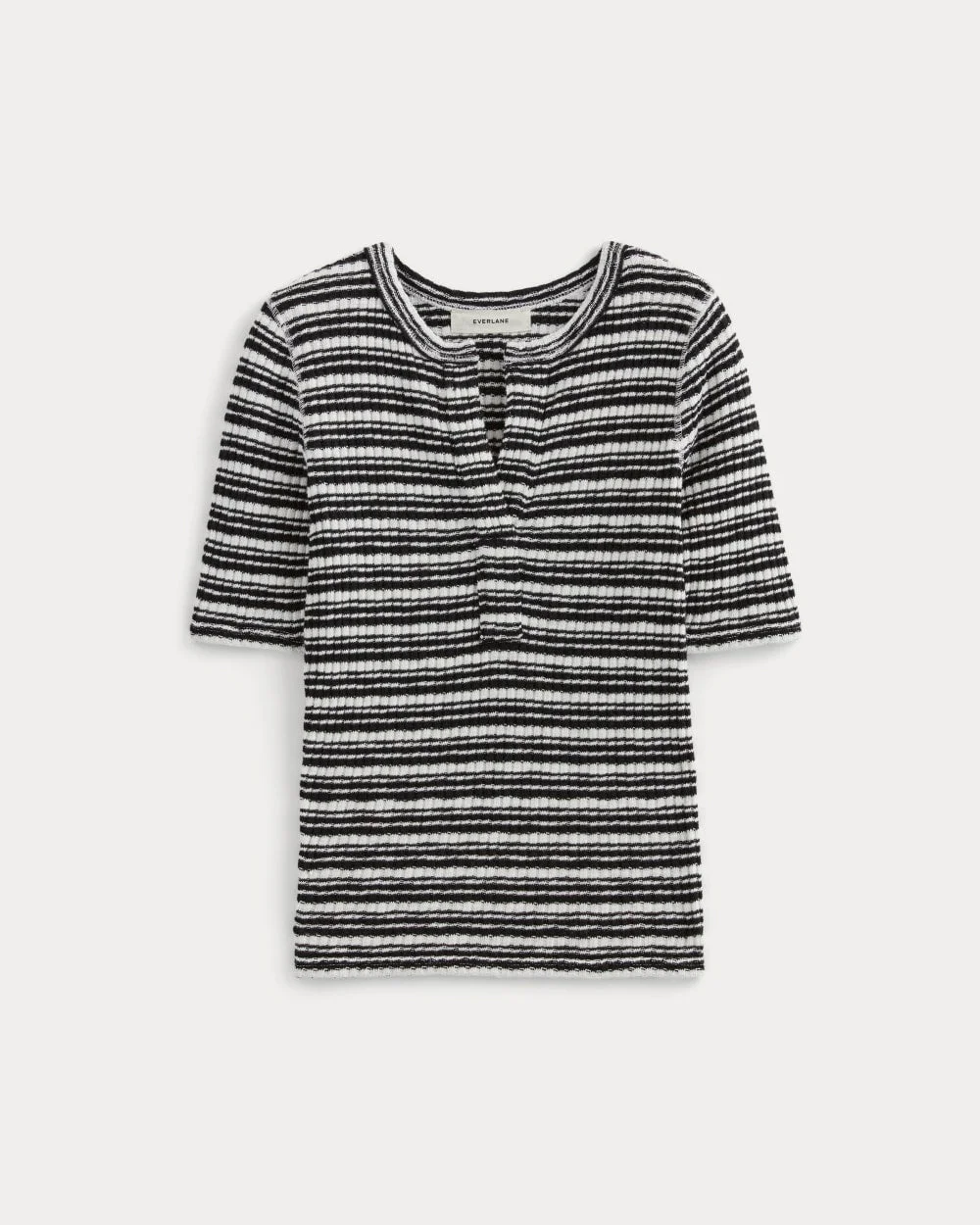 THE RIB-KNIT SHORT-SLEEVE HENLEY - 1