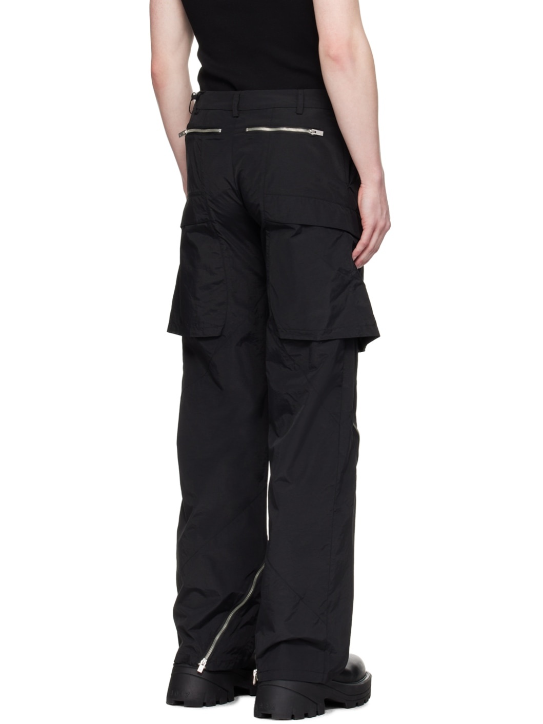 Black Stratum Cargo Pants - 3