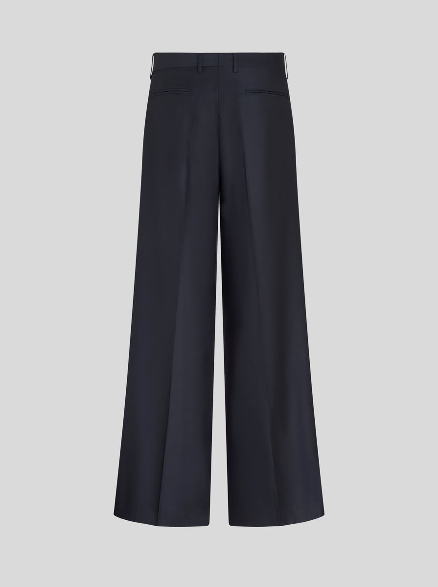 STRETCH WOOL TROUSERS WITH PLEATS - 6