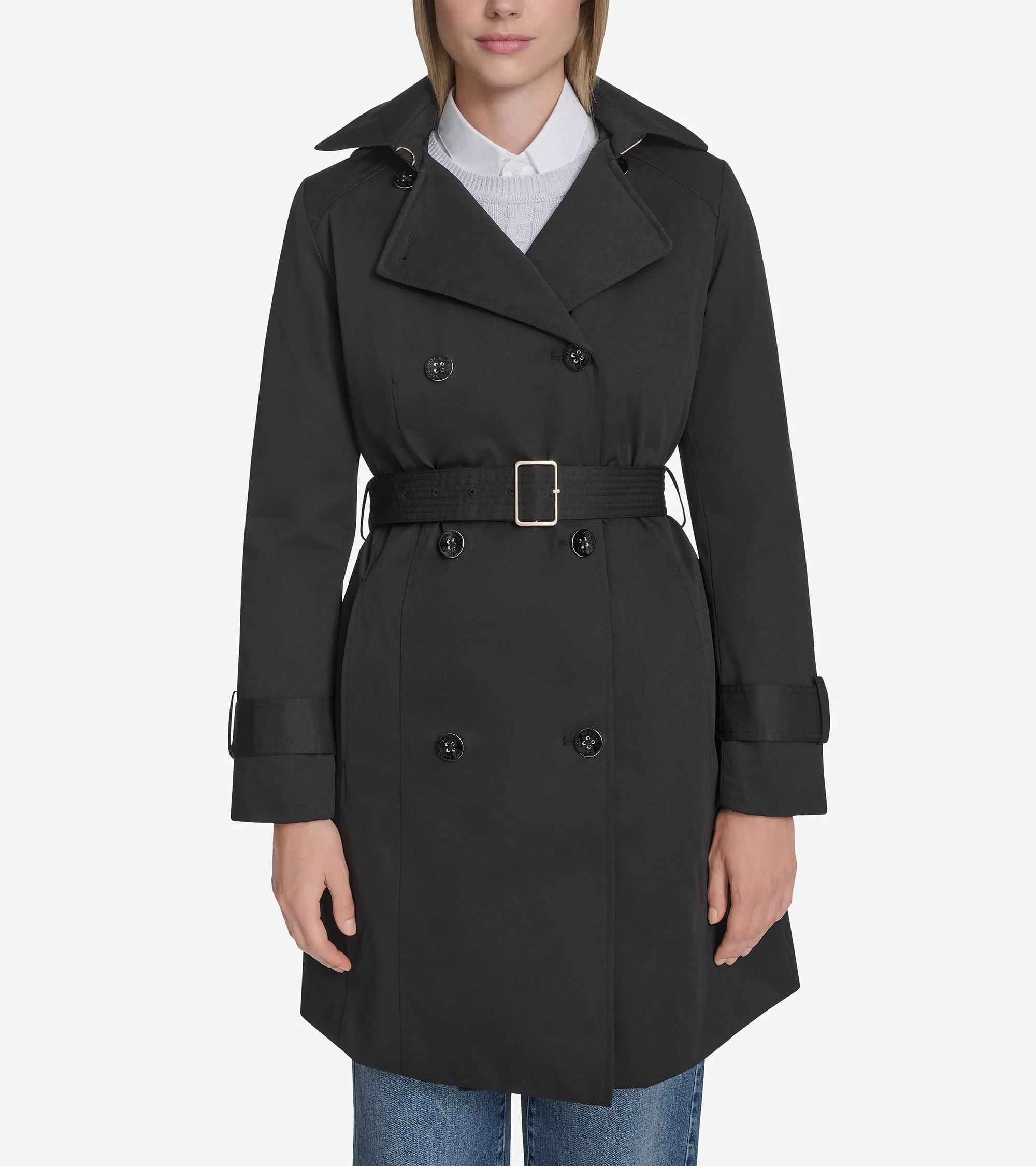 Women's Insulated Twill Trench Coat - 1