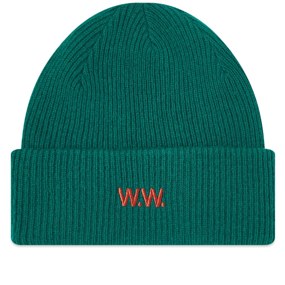 Wood Wood Mande Ribbed Beanie - 1