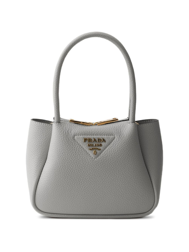 logo-detail leather tote bag 1