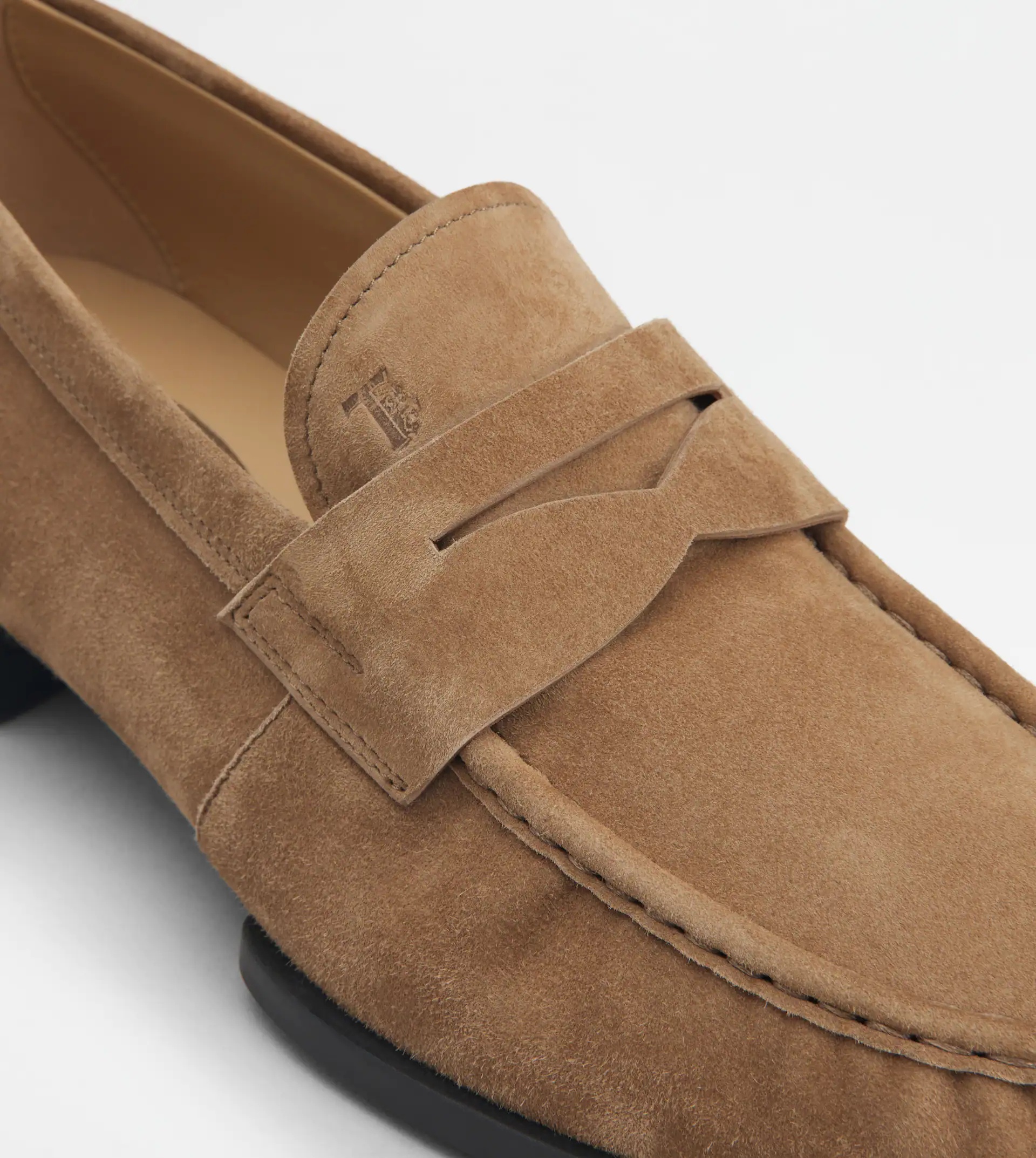 LOAFERS IN SUEDE - BROWN - 5
