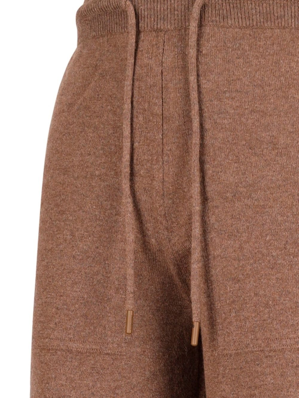 knitted-texture drawstring trousers - 3