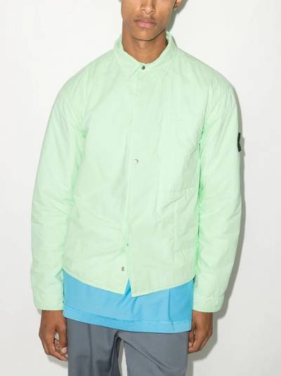 Stone Island Shadow Project logo-patch long-sleeve shirt jacket outlook