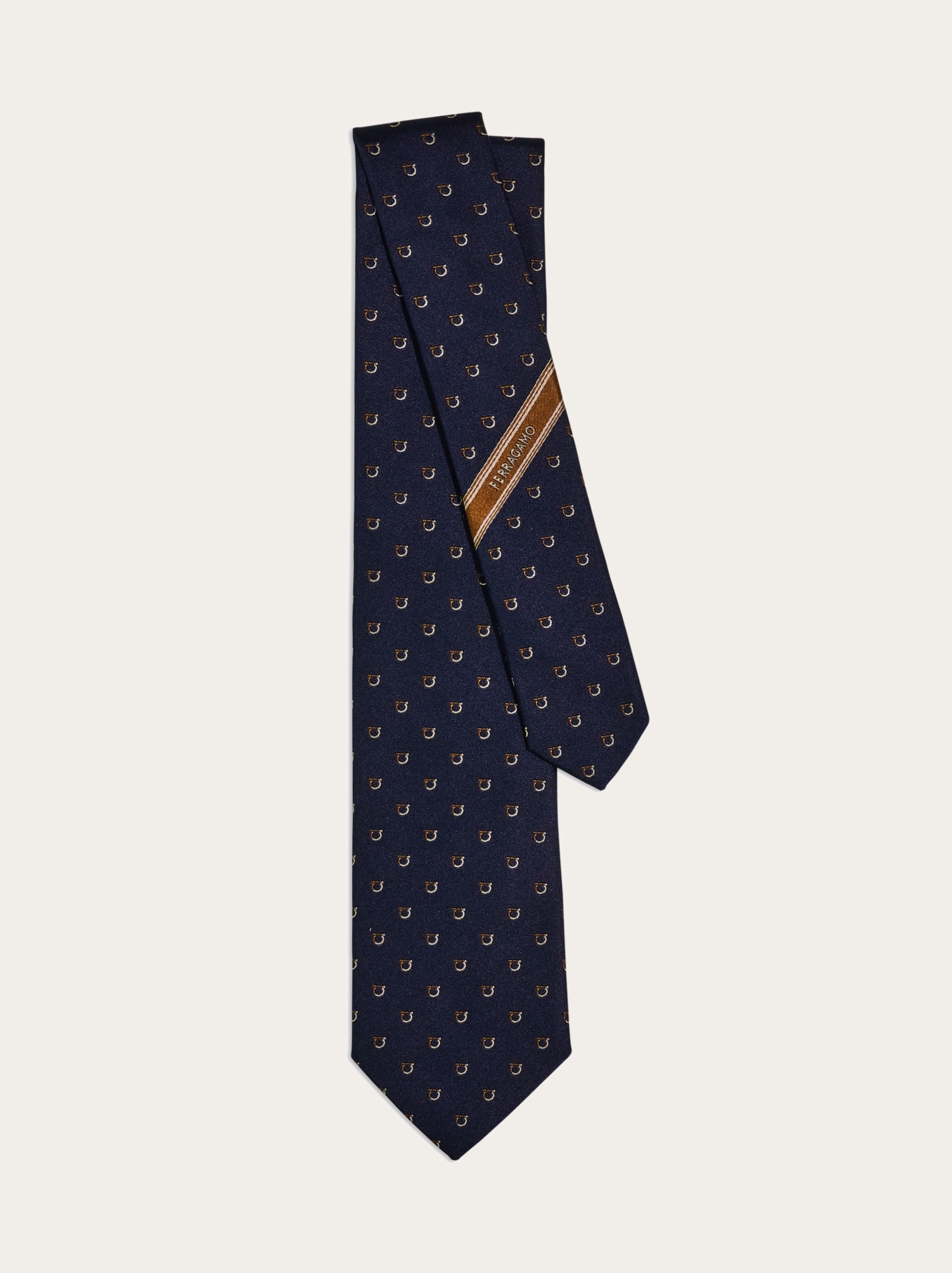 Two tone Gancini jacquard tie - 3
