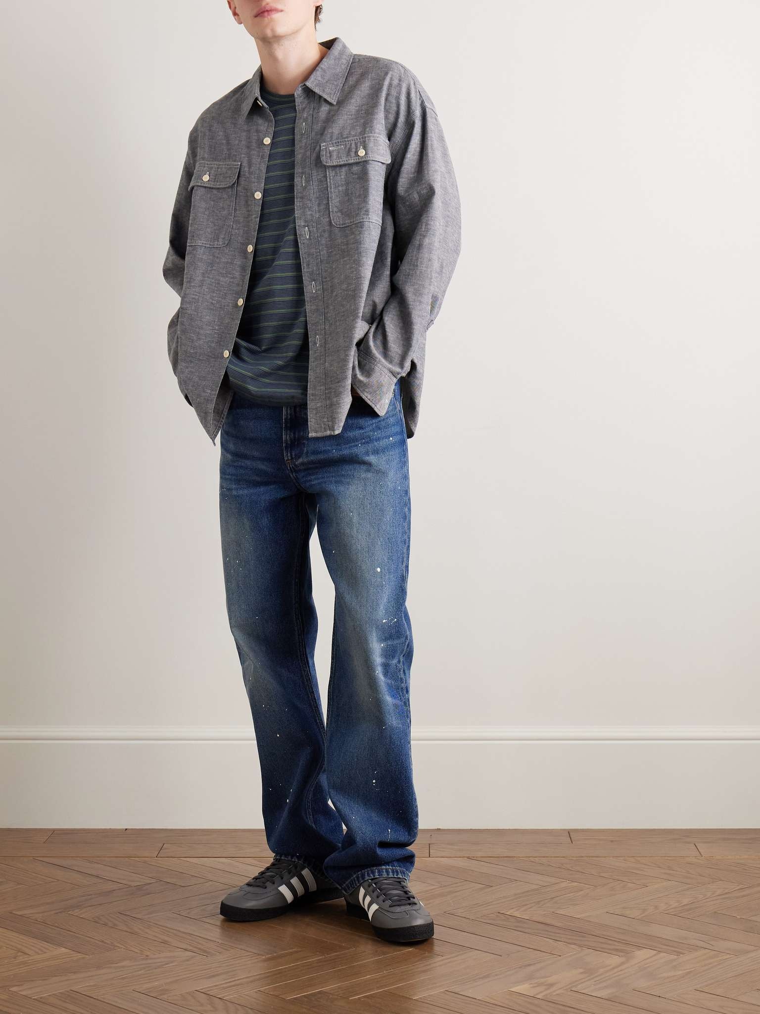 Straight-Leg Paint-Splattered Jeans - 2