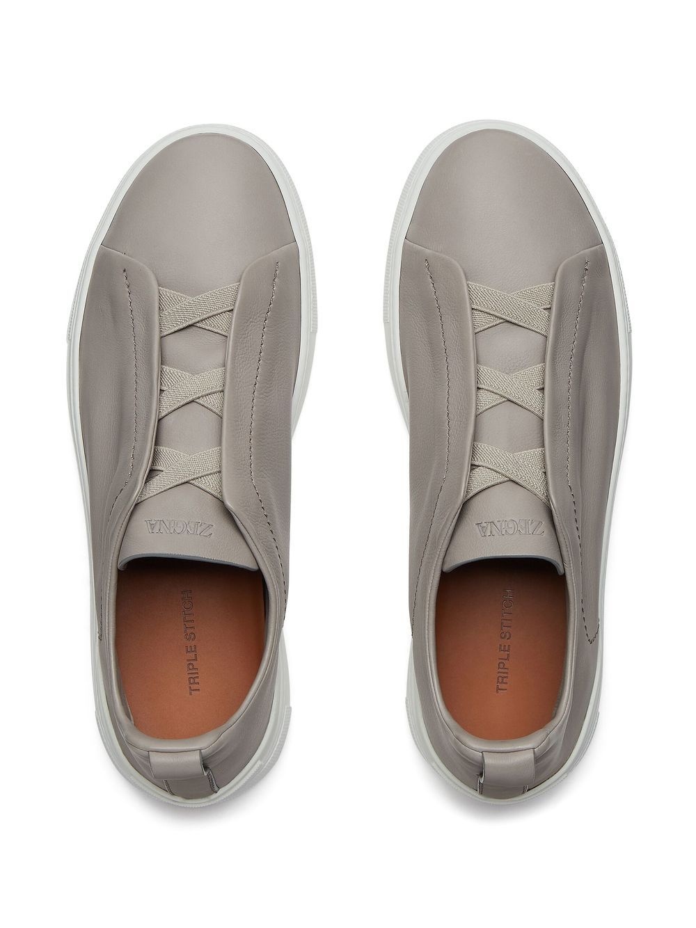 Triple Stitch leather sneakers - 4