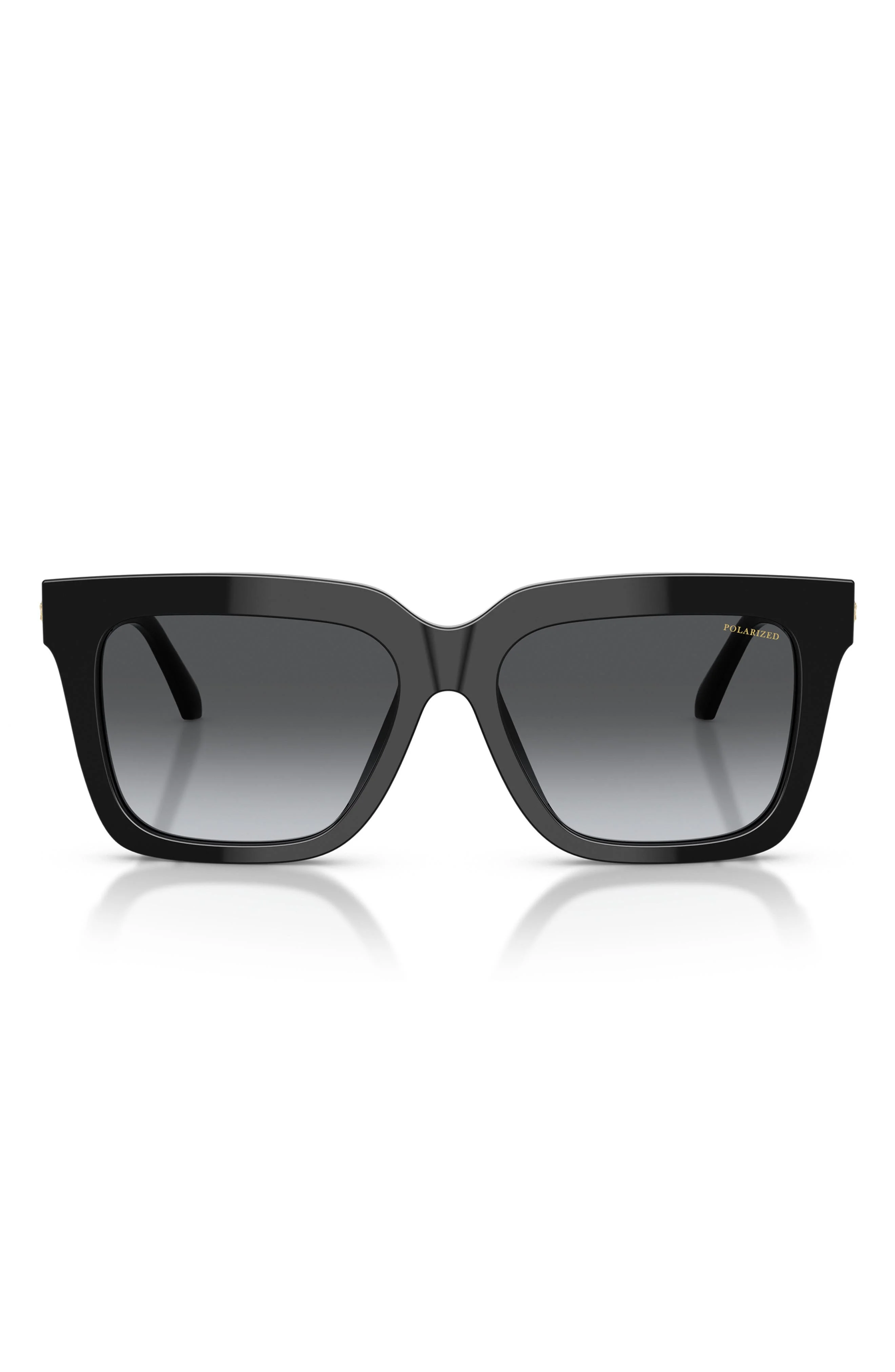 Versace Medusa 55mm Polarized Square Sunglasses in Black/grey Gradient Polar - 1