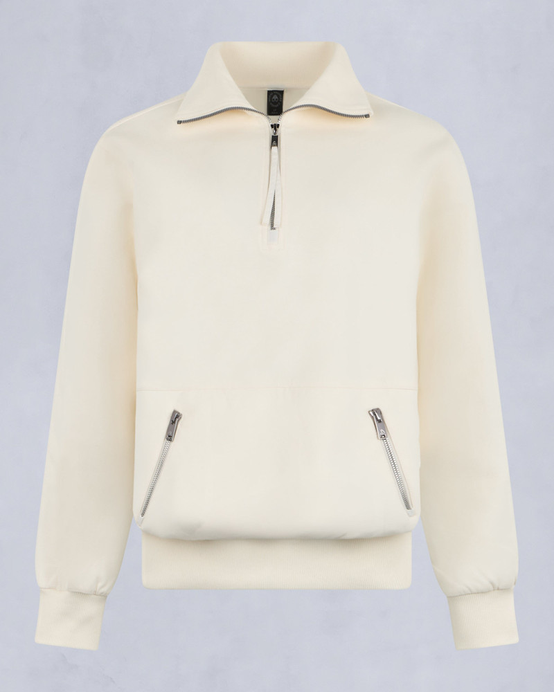 MIX MEDIA QUARTER ZIP SWEATER - 1