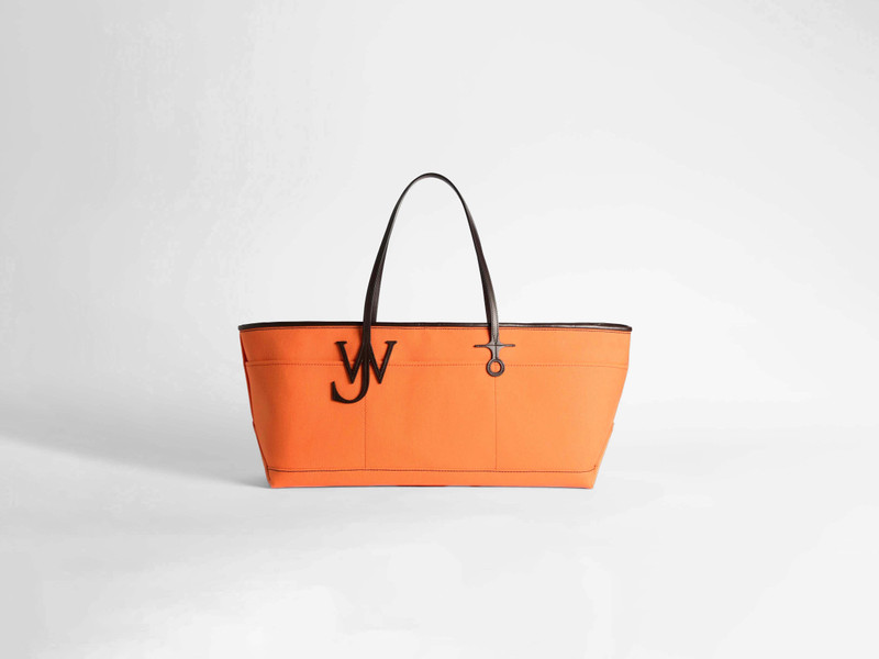 STRETCH ANCHOR CANVAS TOTE IN ORANGE 1