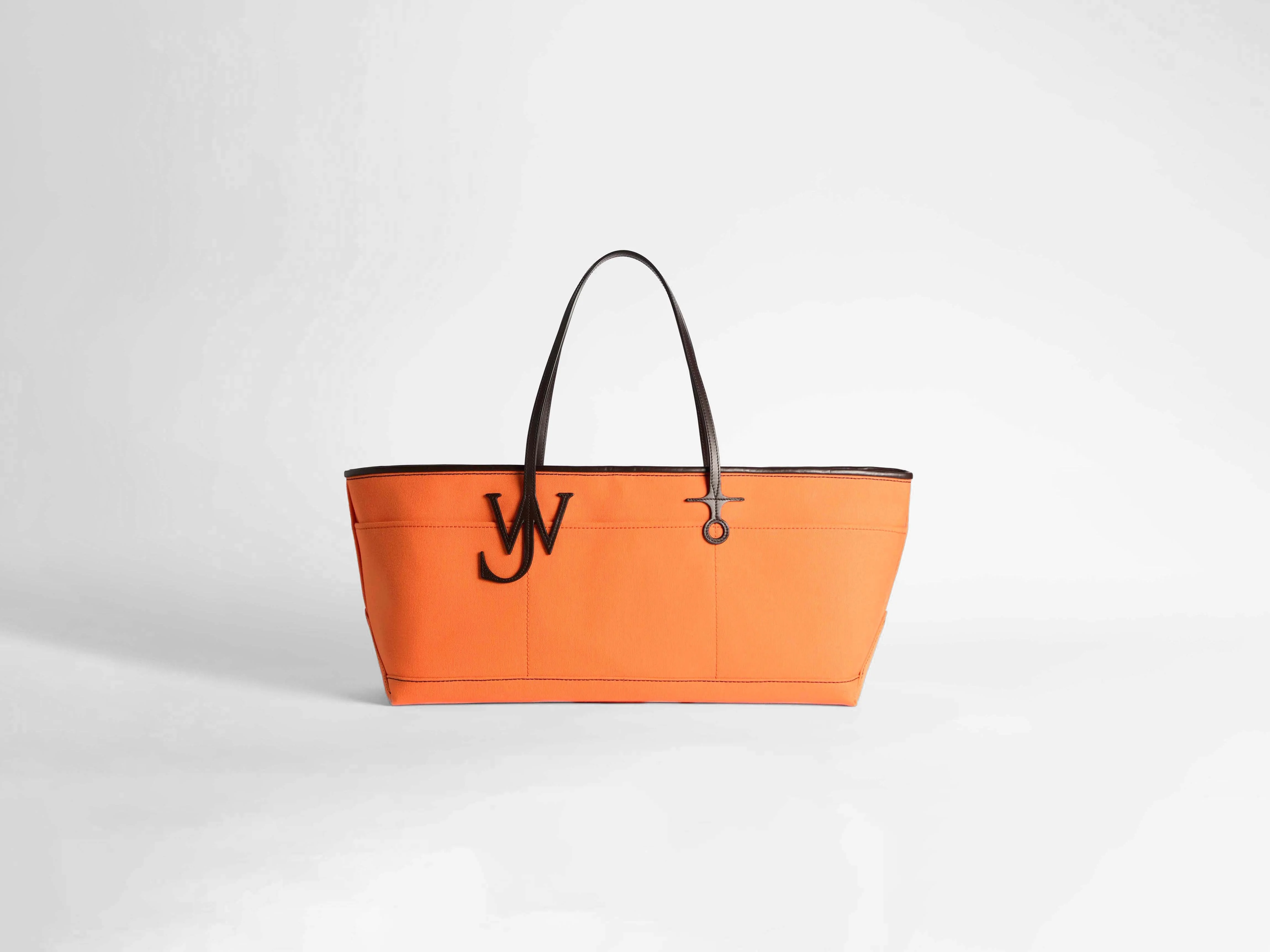 STRETCH ANCHOR CANVAS TOTE IN ORANGE - 1