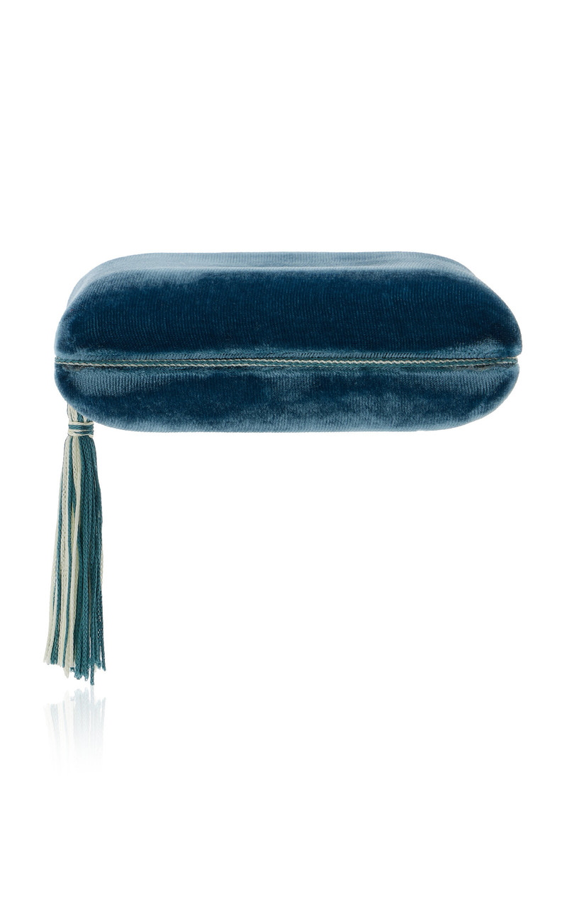 Lily Bleu Velvet Jewelry Case blue 3
