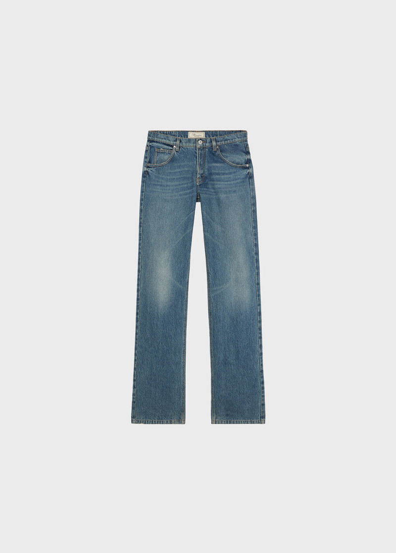 STRAIGHT LEG JEANS WITH LOGO PRINT 1