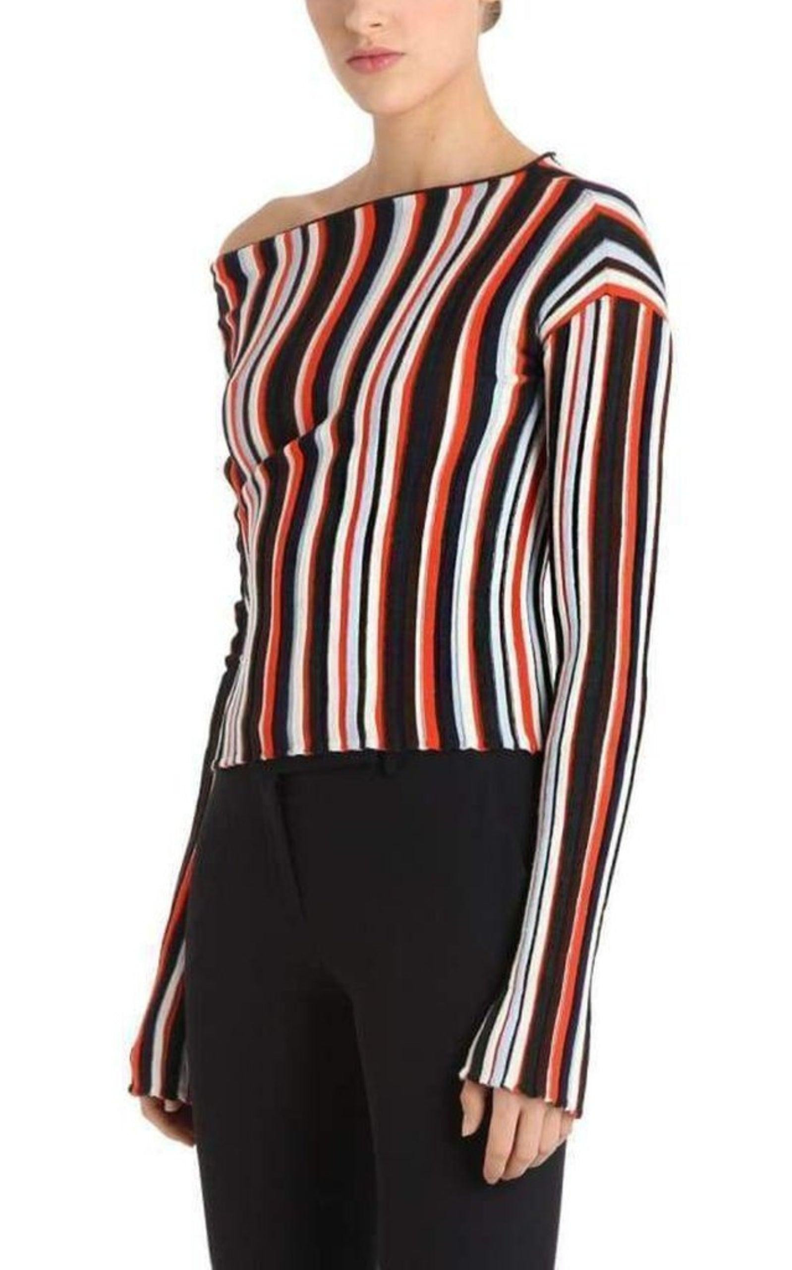 La Maille Striped Wool Knit Top - 4