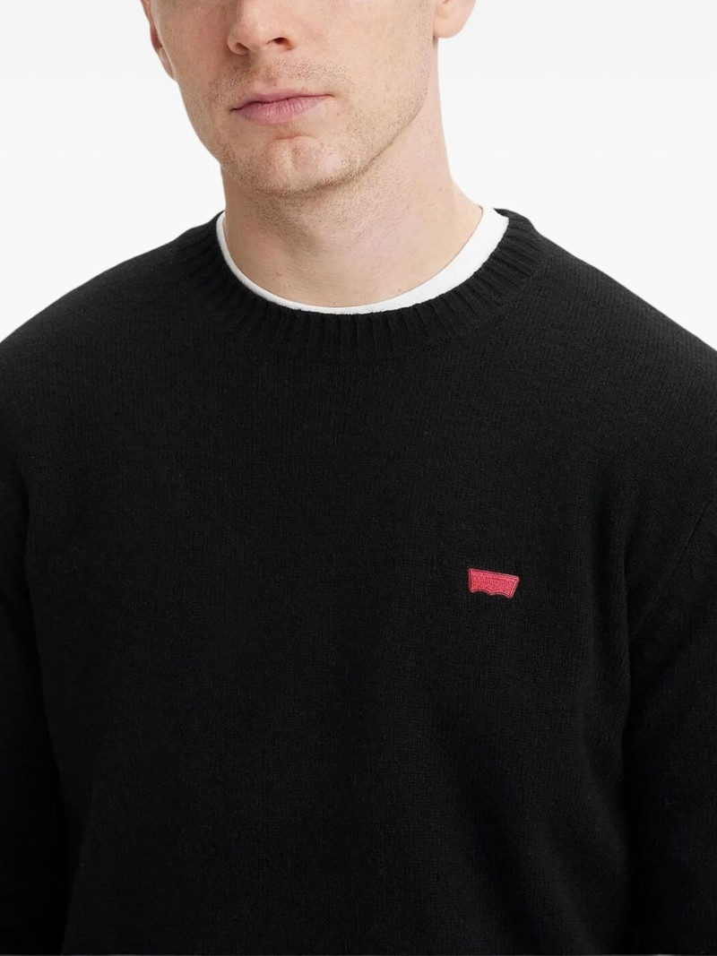 logo-patch crew-neck sweater 5