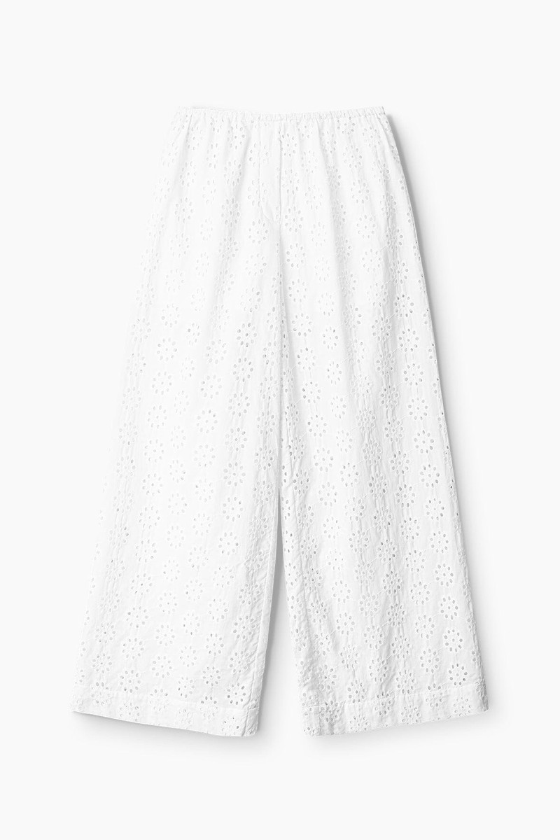 STAUD BONFIRE PANT WHITE EYELET - 1