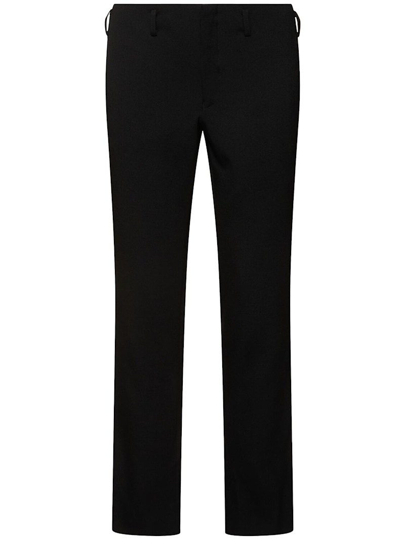 Stretch wool gabardine pants - 1