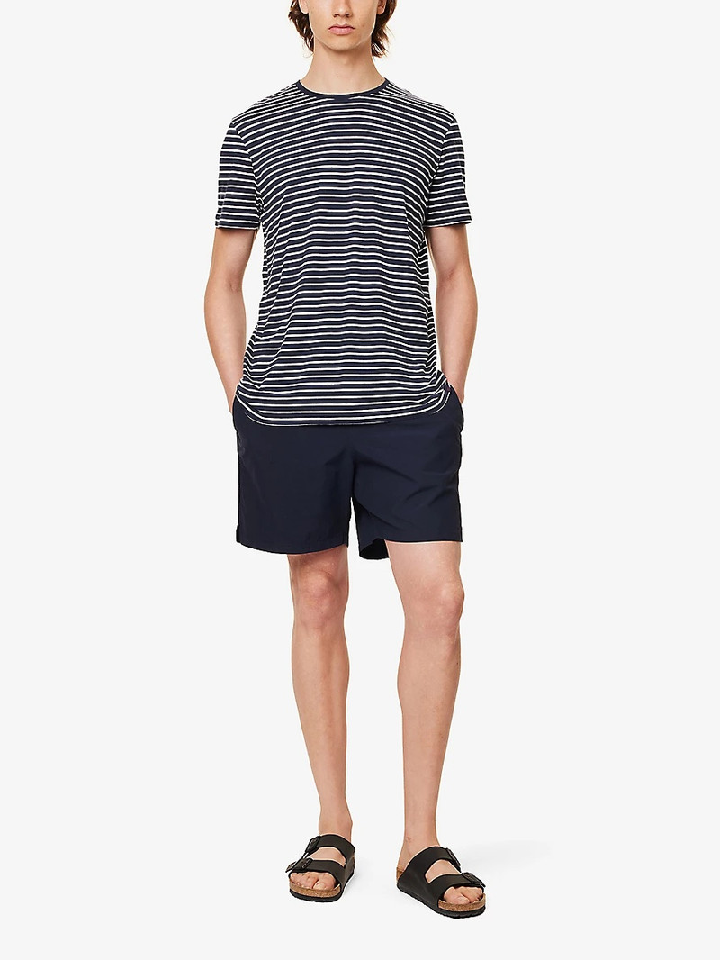 Derek Rose Aruba brand-tab swim shorts outlook