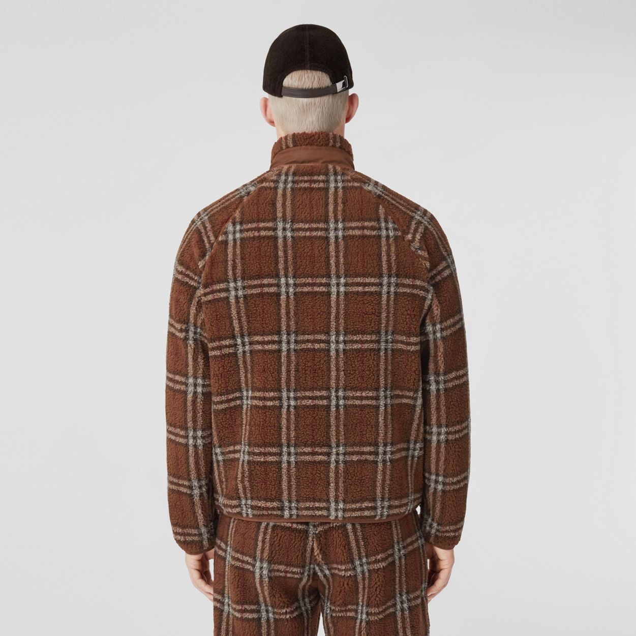 Vintage Check Fleece Funnel Neck Jacket - 4