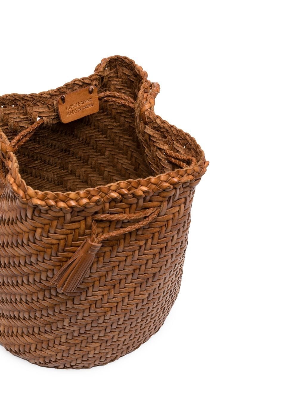 Pompom Double Jump woven bucket bag - 10