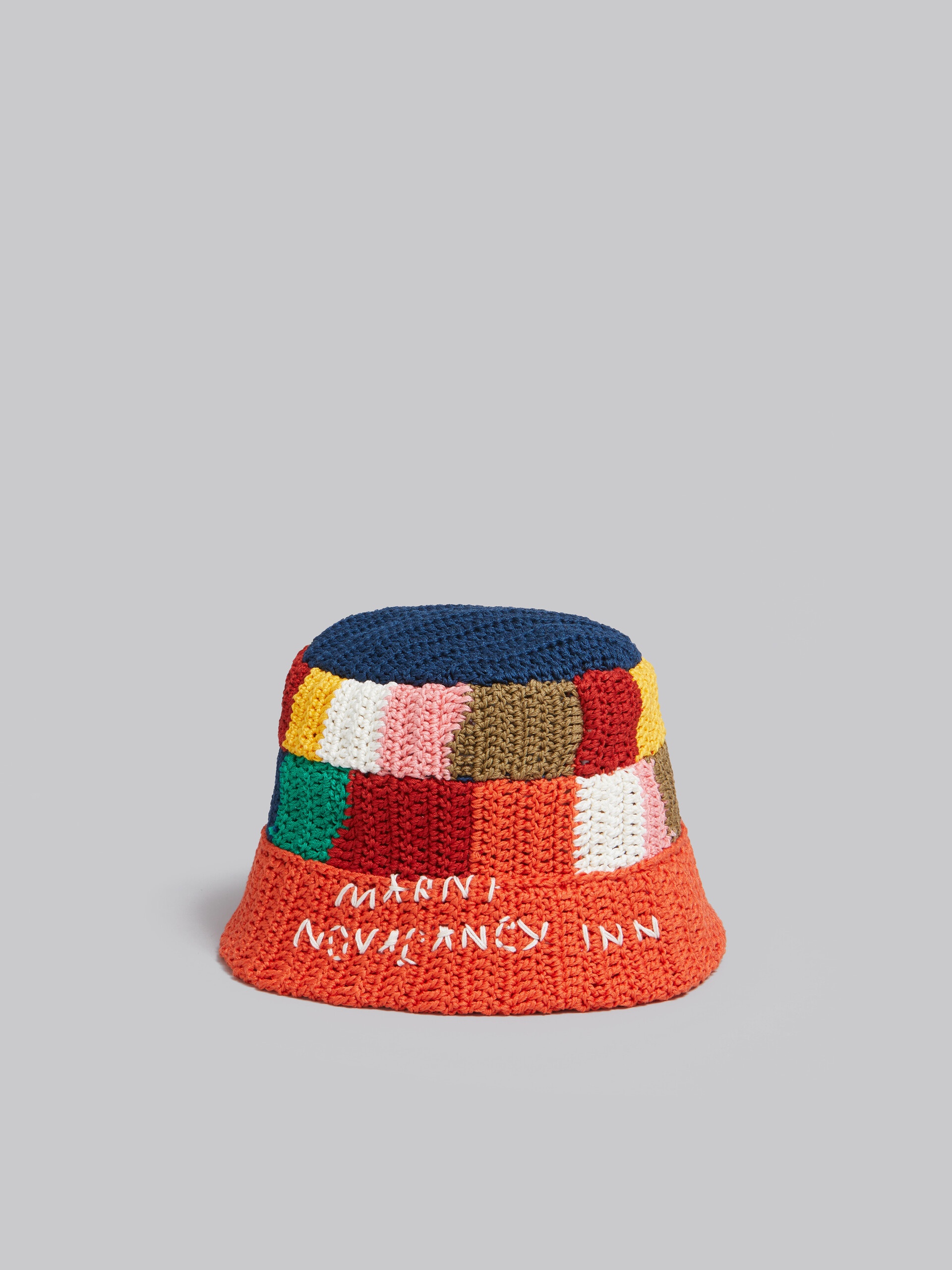 MARNI X NO VACANCY INN - MULTICOLOUR COTTON-KNIT BUCKET HAT - 3