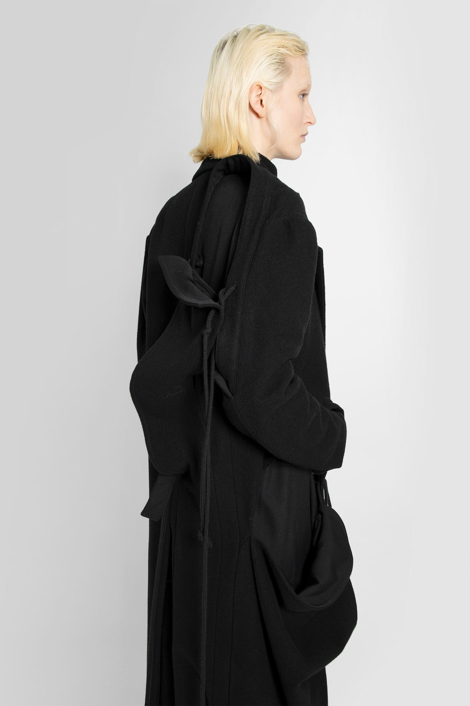 YOHJI YAMAMOTO WOMAN BLACK COATS - 5