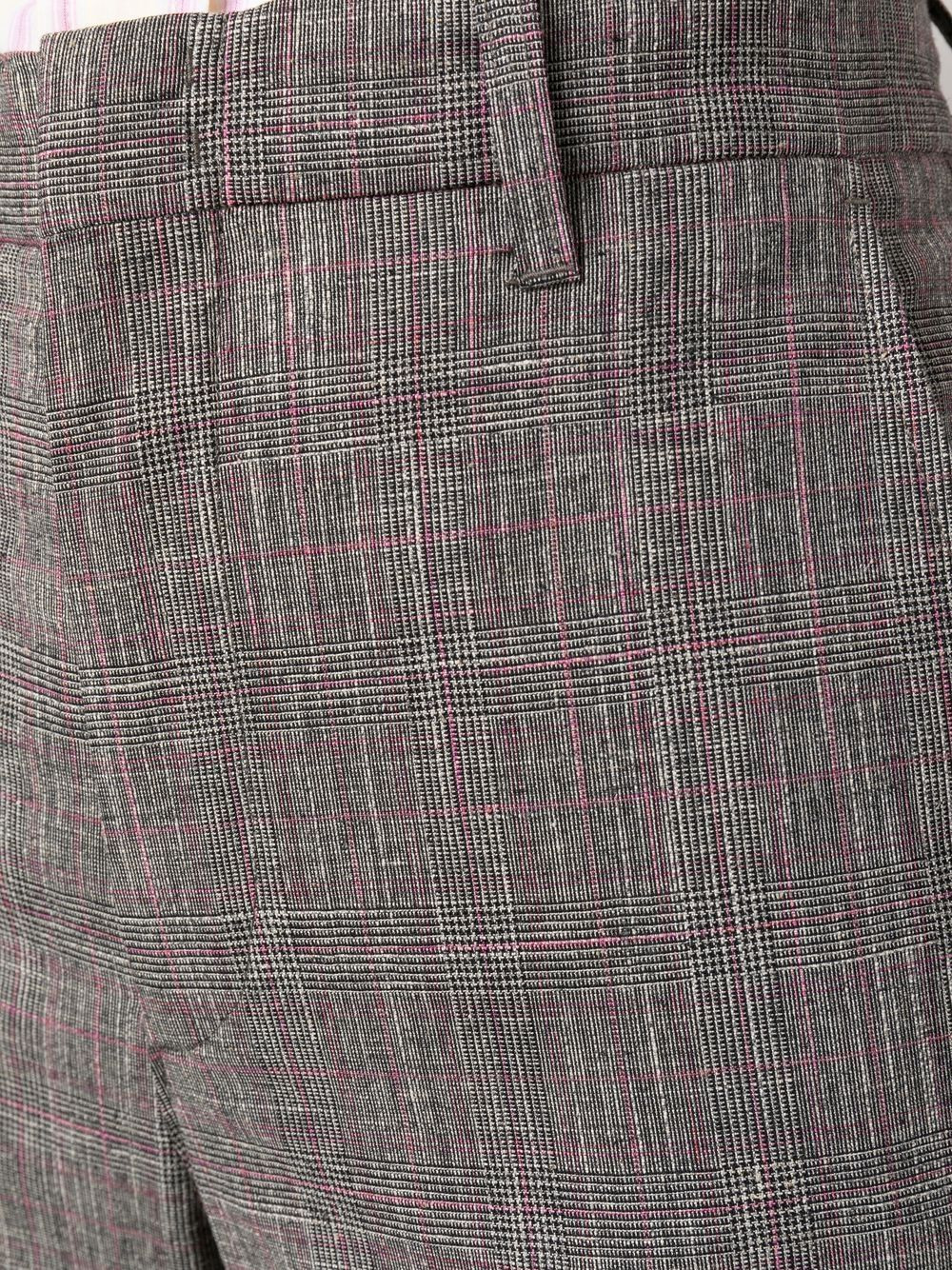 tailored checked trousers - 5