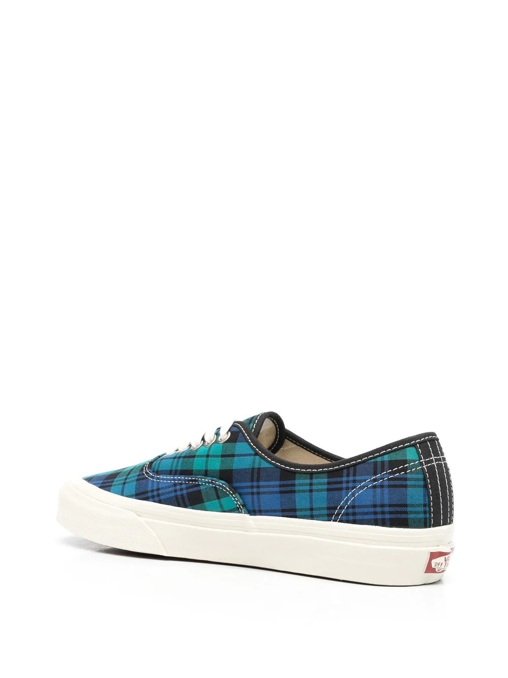 tartan low-top sneakers - 3