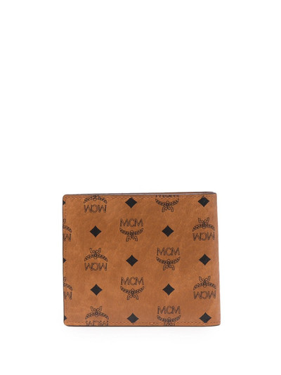 MCM small monogram-print bi-fold wallet outlook