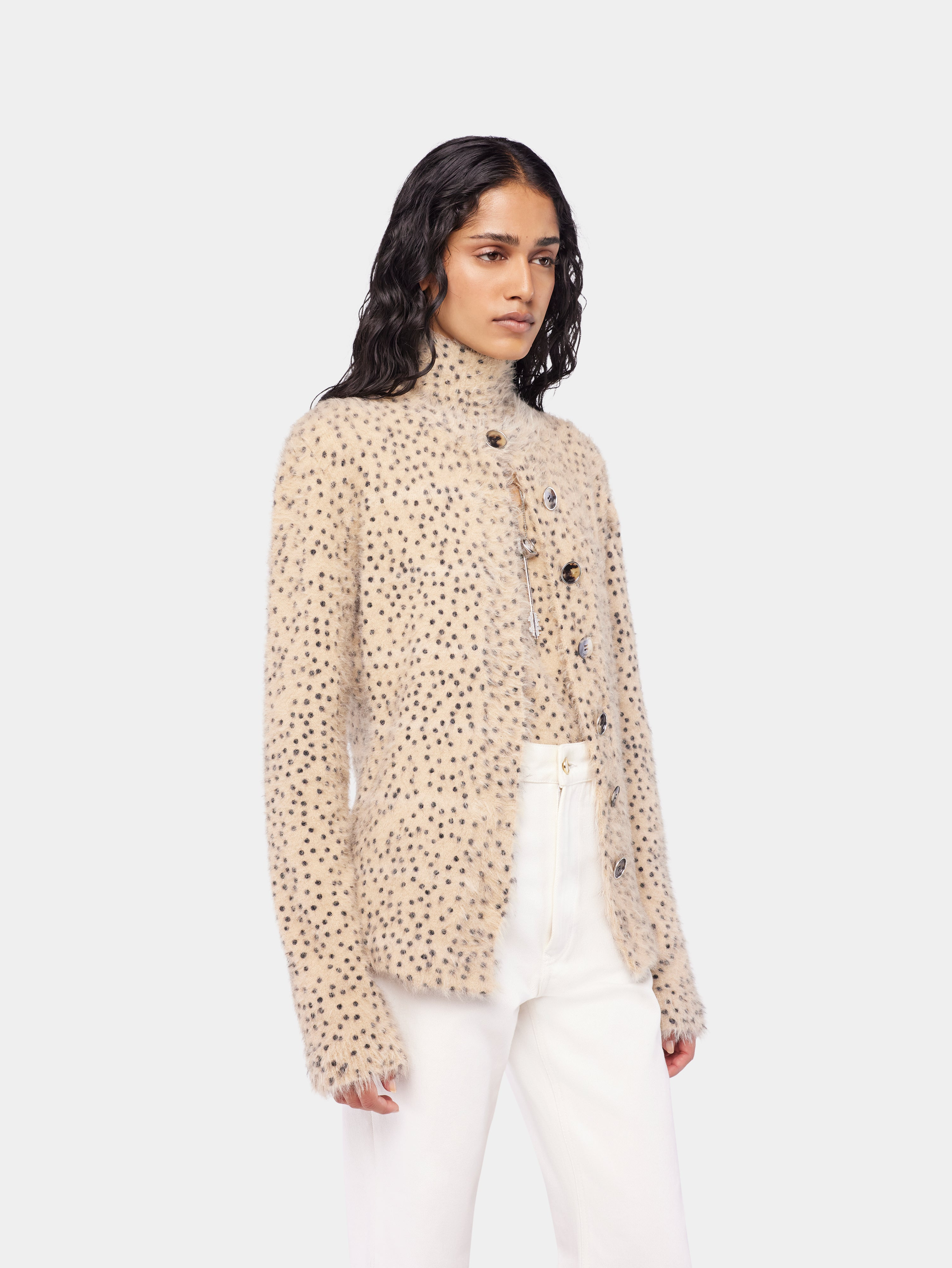 CARDIGAN IN BRUSHED KNIT - 4