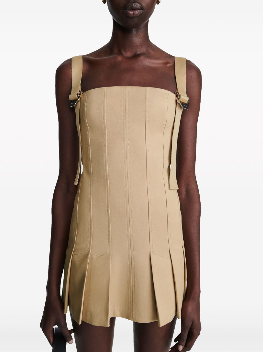 buckle-detail pleated minidress - 5