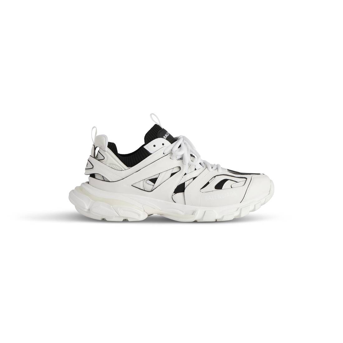 BALENCIAGA Men's Track Sock Sneaker in White/black REVERSIBLE