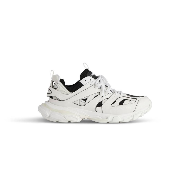 Men's Track Sock Sneaker in White/black - 1