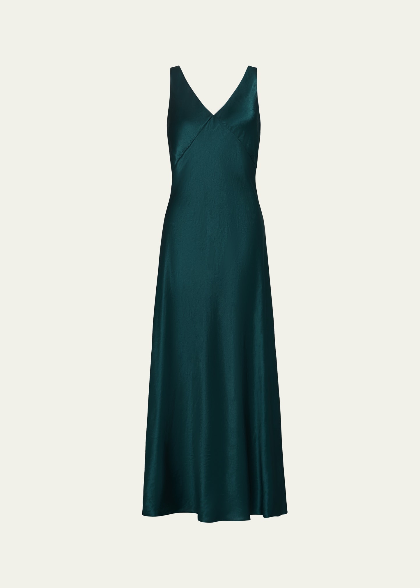 Sleeveless V-Neck Maxi Slip Dress - 1