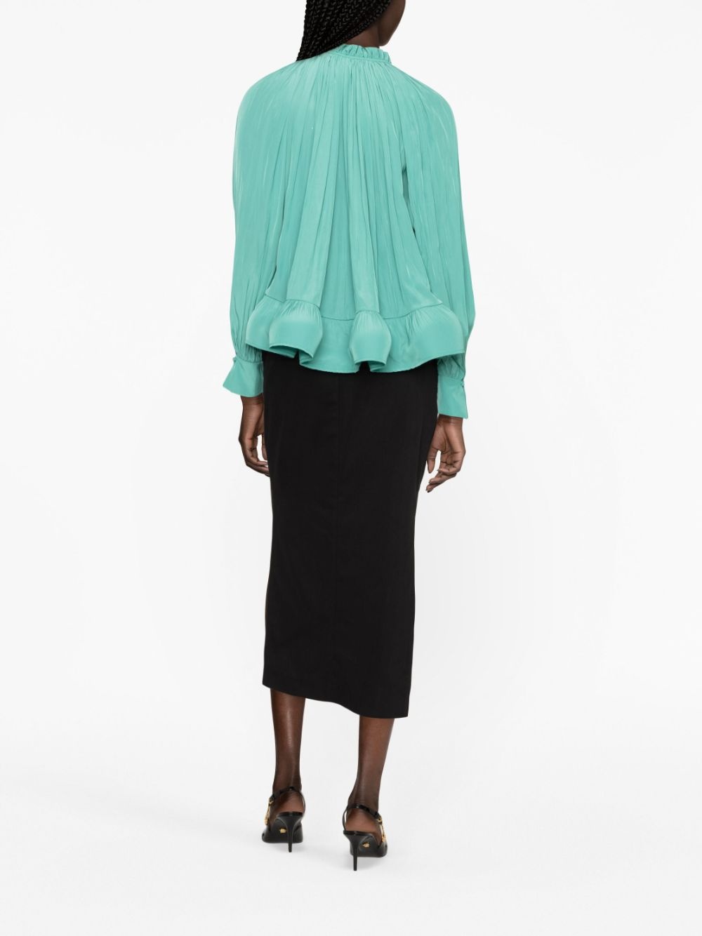 ruffled gathered blouse - 3