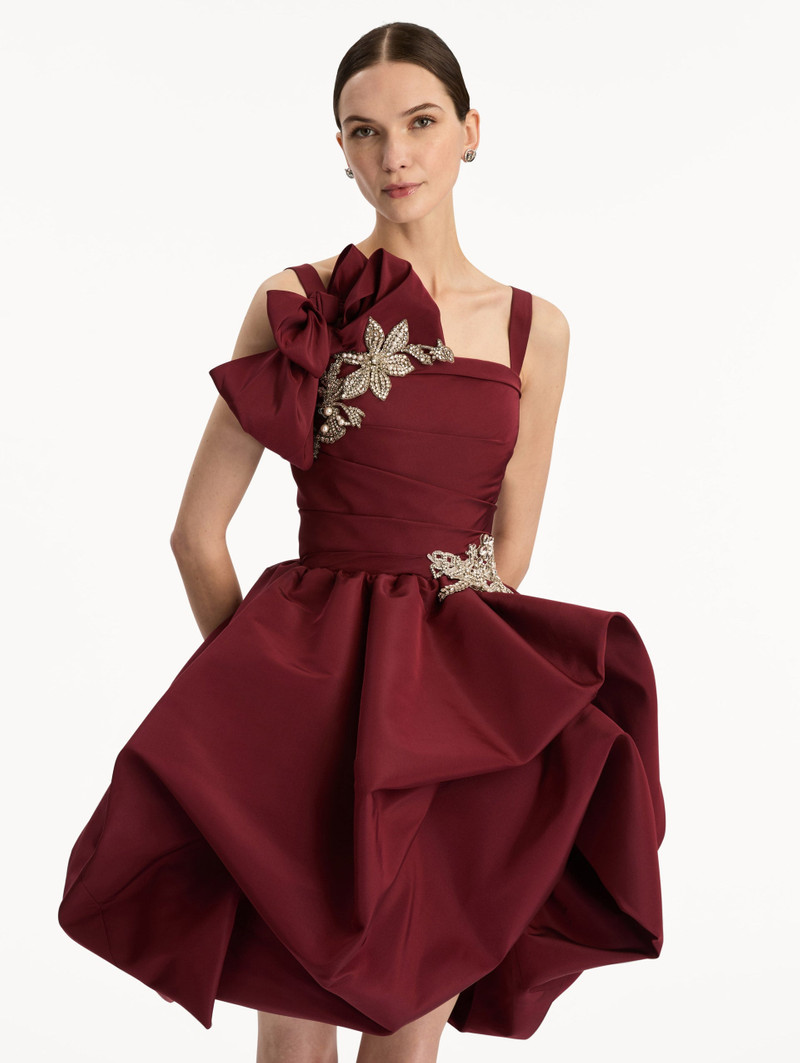 BROOCH EMBROIDERED COCKTAIL SLEEVELESS DRESS 5