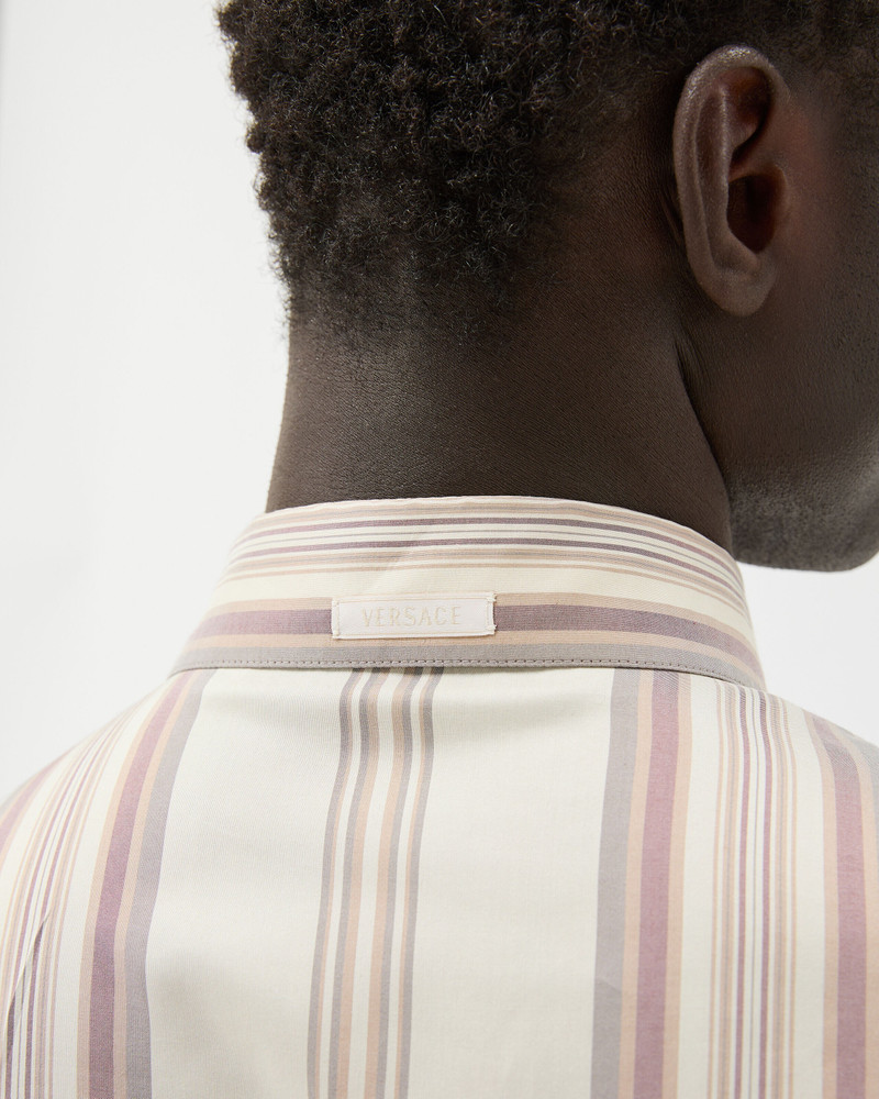 Striped Silk Loose Shirt 5