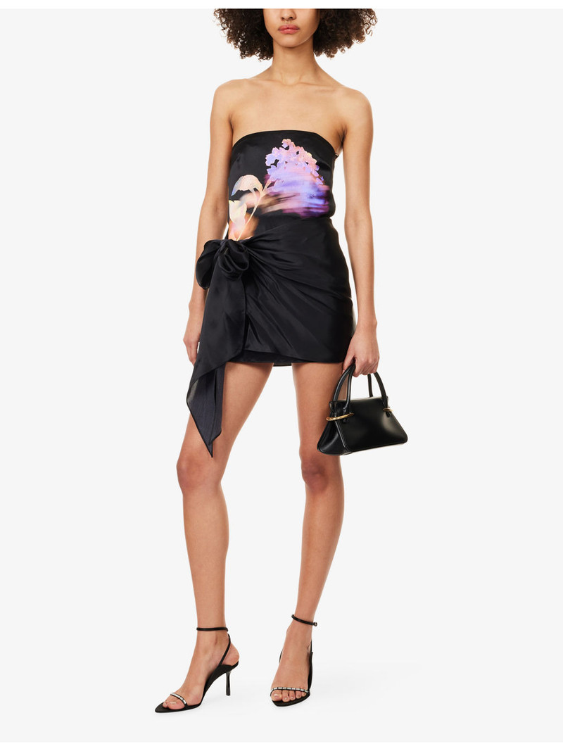 David Koma Front-Tie Strapless Silk Mini Dress outlook