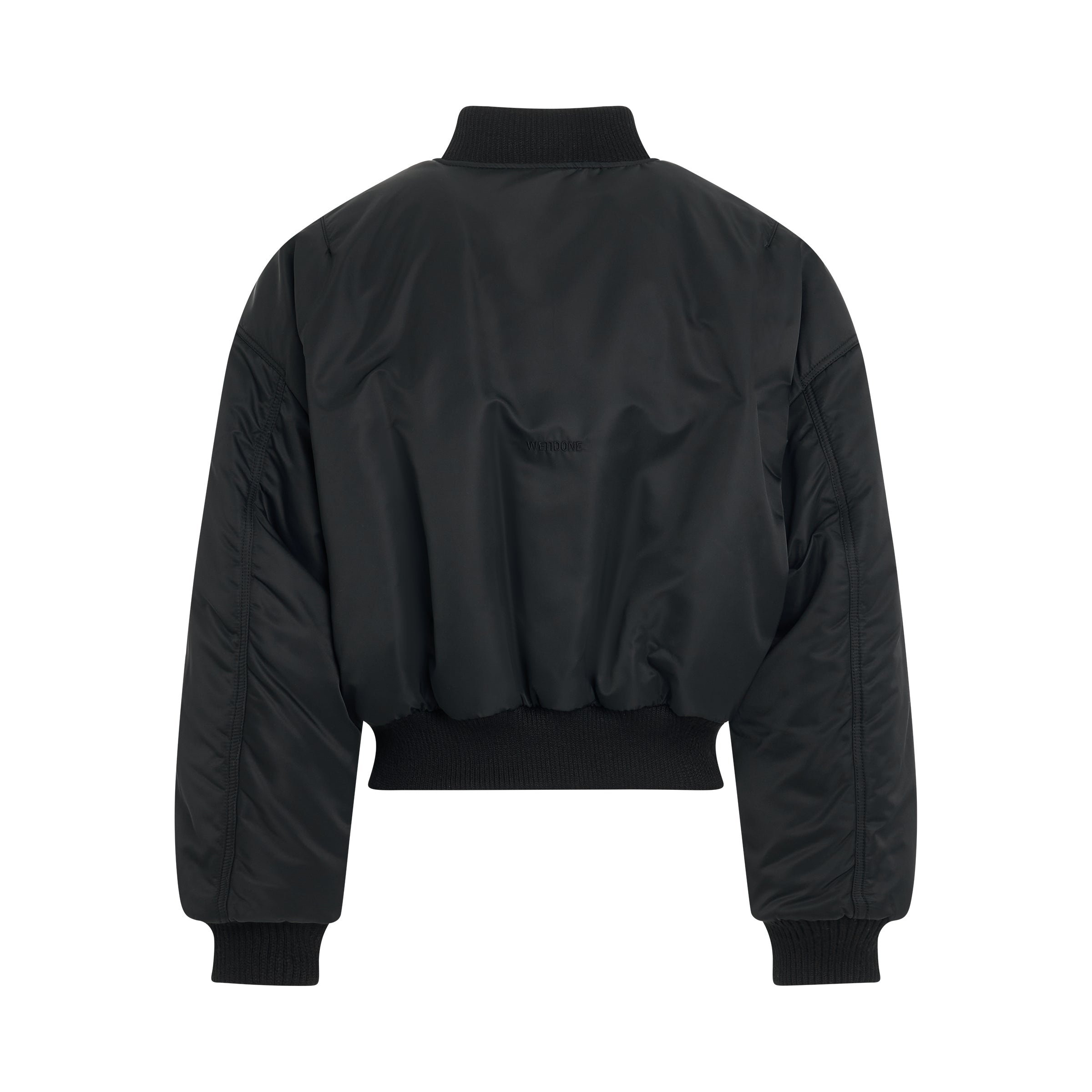 Puff Bomber Jacket in Black - 4