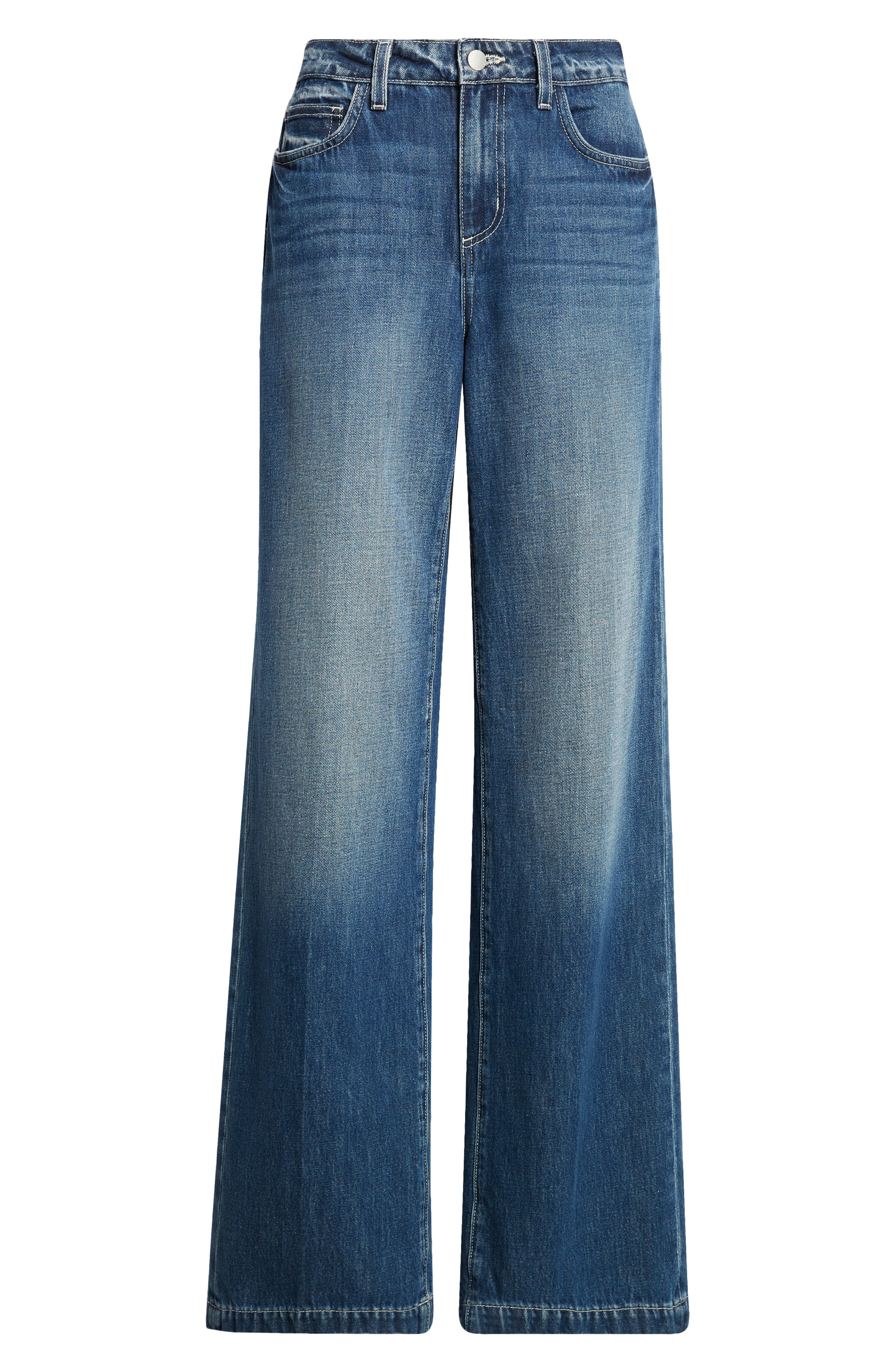 L'AGENCE Clayton High Waist Wide Leg Jeans in Orella at Nordstrom - 6
