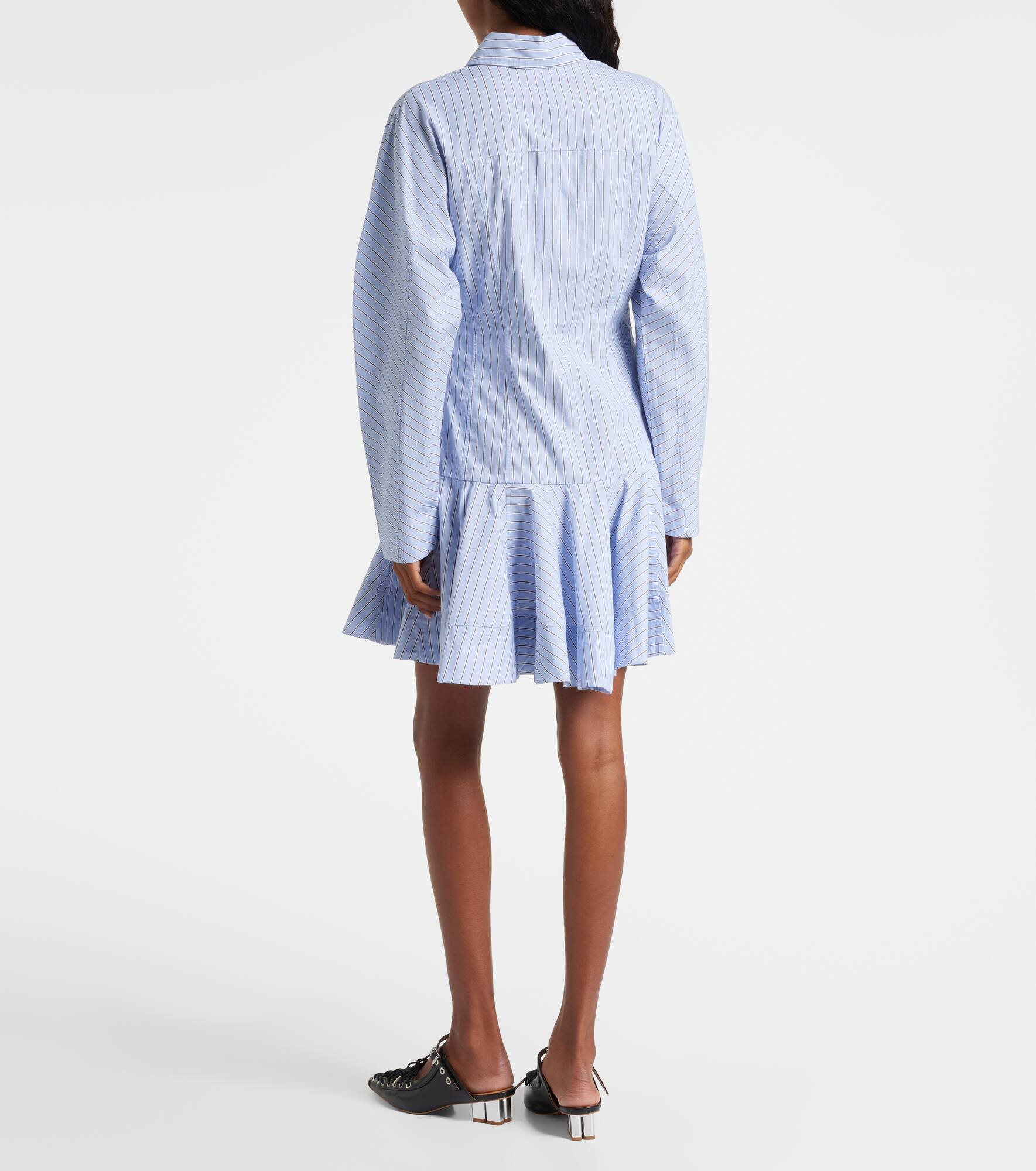 Striped cotton shirt dress - 3